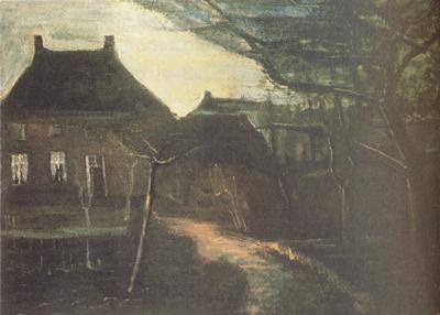 Vincent Van Gogh The Parsonage at Nuenen by Moonlight (nn04) France oil painting art